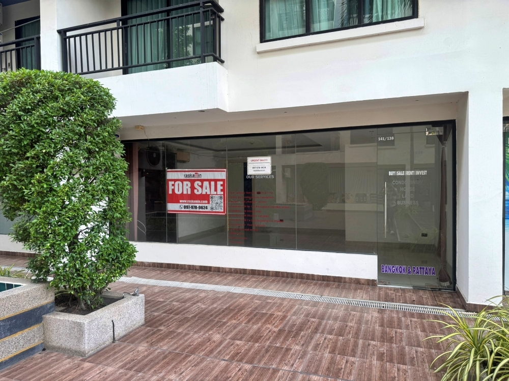 KT0014🏬ร้านค้า The Blue Residence สุขุมวิทพัทยา87 33.5ตรม แถมแอร์ 1เครื่อง