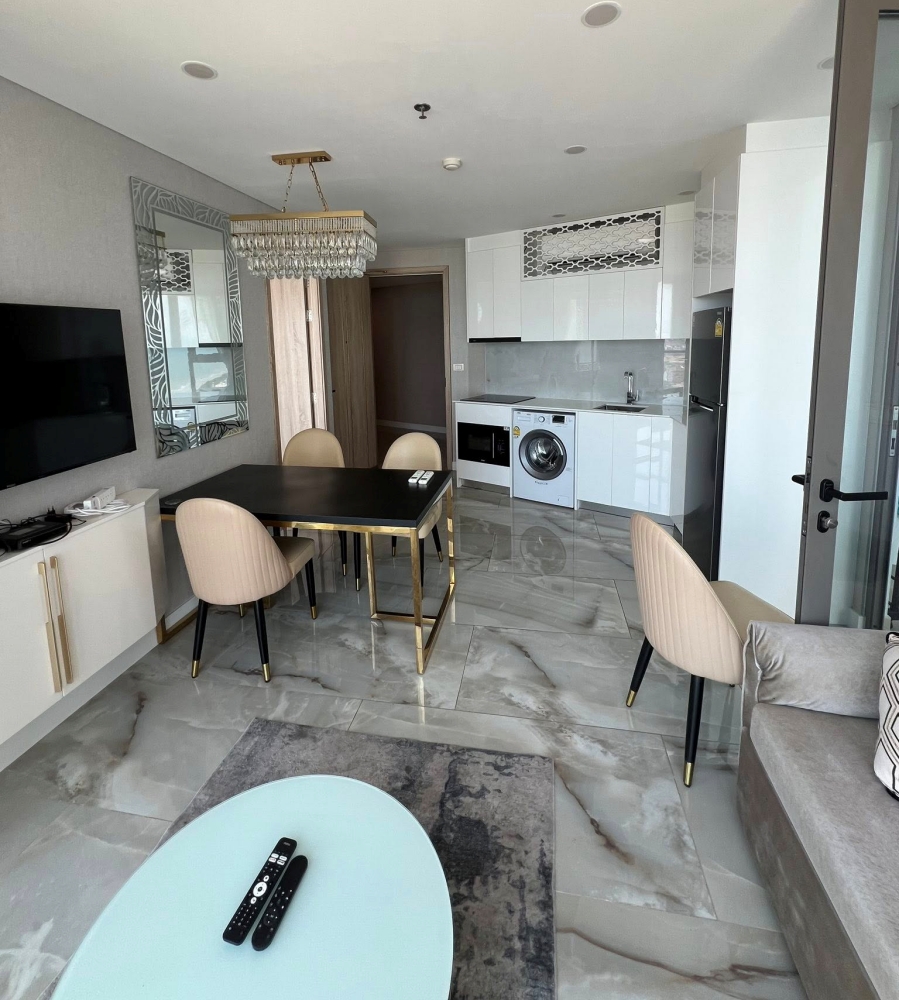 KT0395🌴Copacabana Beach Jomtien🏊Private Jacuzzi Pool🏖️1ห้องนอน 80ตรม ชั้นสูง พร้อมเฟอร์นิเจอร์🌅วิวทะเล