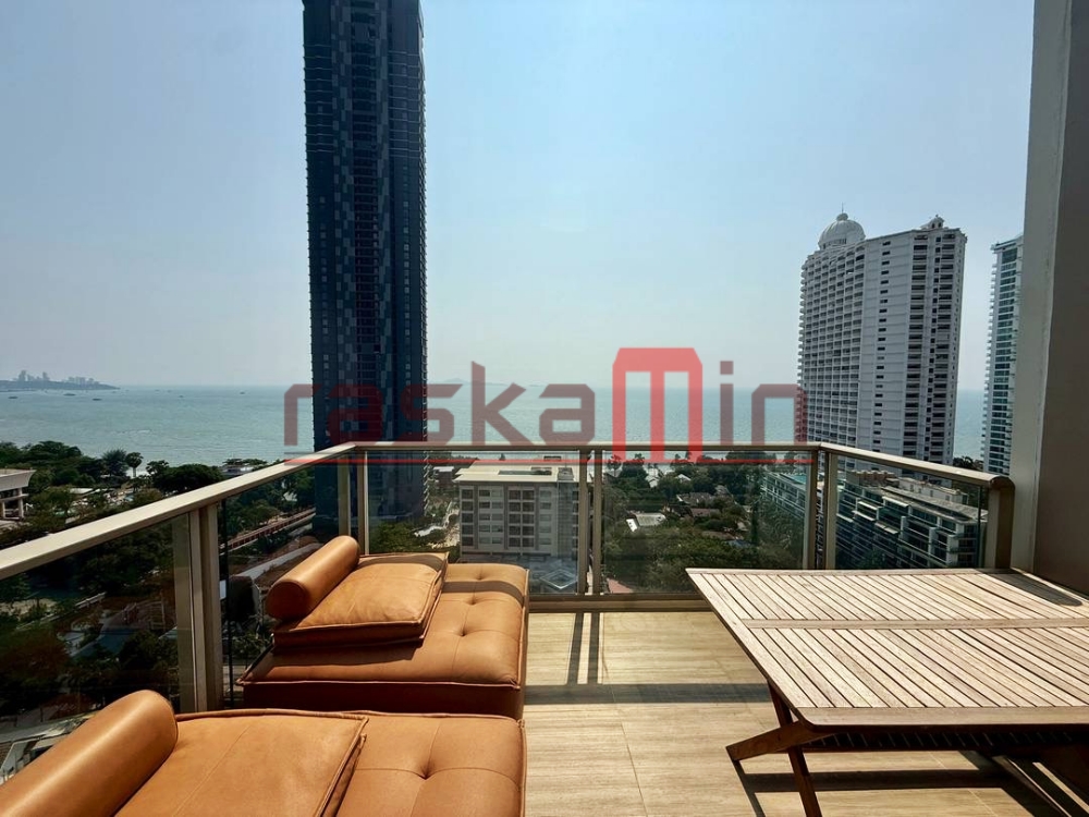 KT0402🌴The Riviera Wongamat🔥Rare Unit🔥1 ห้องนอน 49ตรม ตึก A ชั้นกลาง🏄‍♂️วิวทะเล พร้อมเฟอร์นิเจอร์