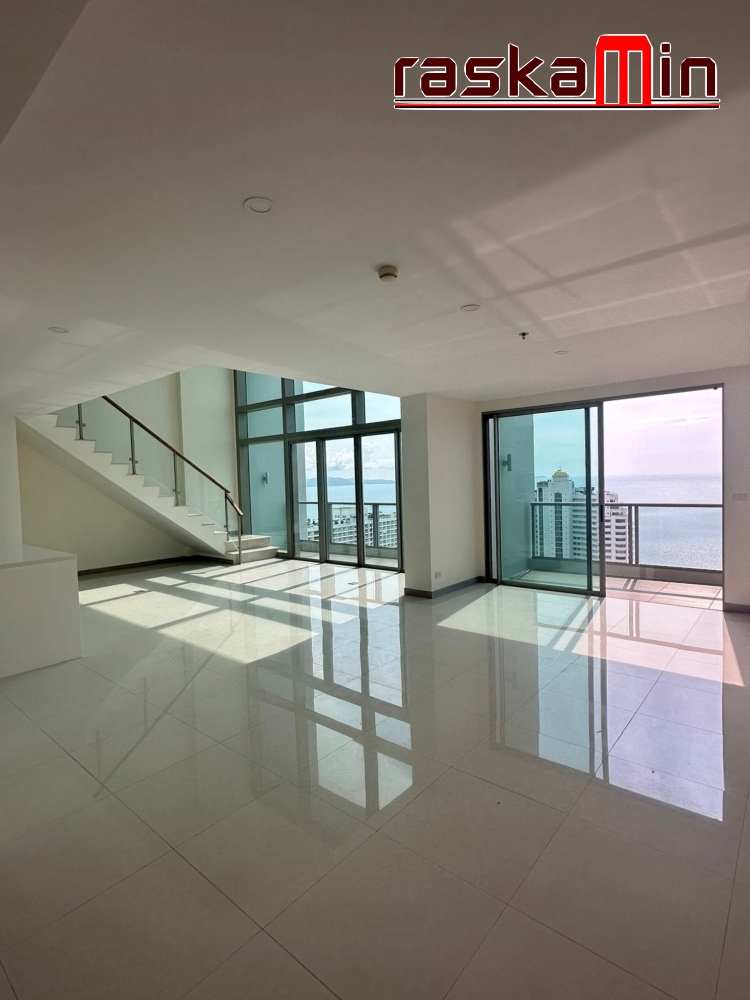 KT0405🌴The Riviera Jomtien 🏖️Rare unit-Duplex 5 ห้องนอน 330ตรม ชั้น43-44🌅ลานระเบียงชมวิวทั้ง🌊ทะเลและ🏖️เมือง