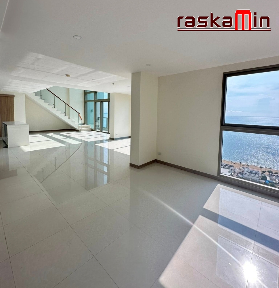 KT0405🌴The Riviera Jomtien 🏖️Rare unit-Duplex 5 ห้องนอน 330ตรม ชั้น43-44🌅ลานระเบียงชมวิวทั้ง🌊ทะเลและ🏖️เมือง