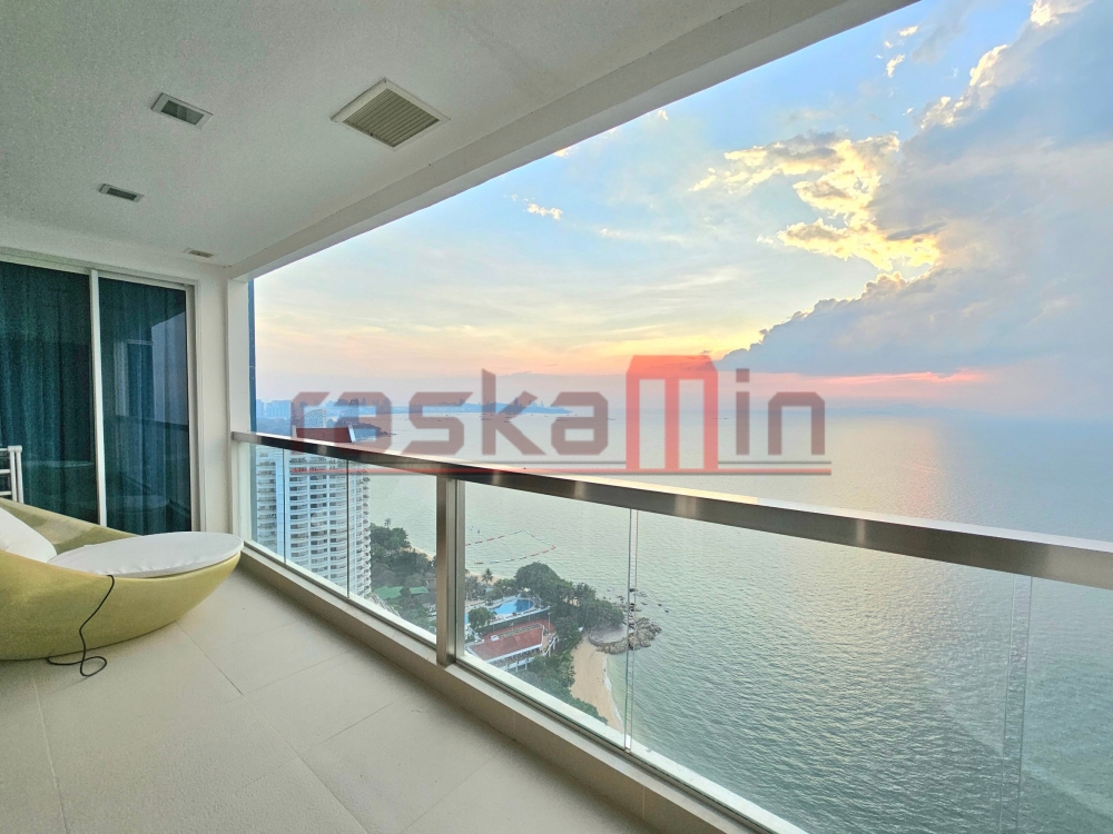 KT0414🌴The Palm Wongamat🏄‍♂️2 ห้องนอน 98ตรม ตึก A ชั้นสูง🌊วิวทะเล🏖️พร้อมเฟอร์นิเจอร์