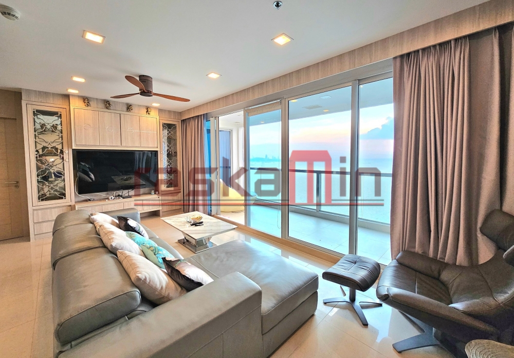 KT0414🌴The Palm Wongamat🏄‍♂️2 ห้องนอน 98ตรม ตึก A ชั้นสูง🌊วิวทะเล🏖️พร้อมเฟอร์นิเจอร์