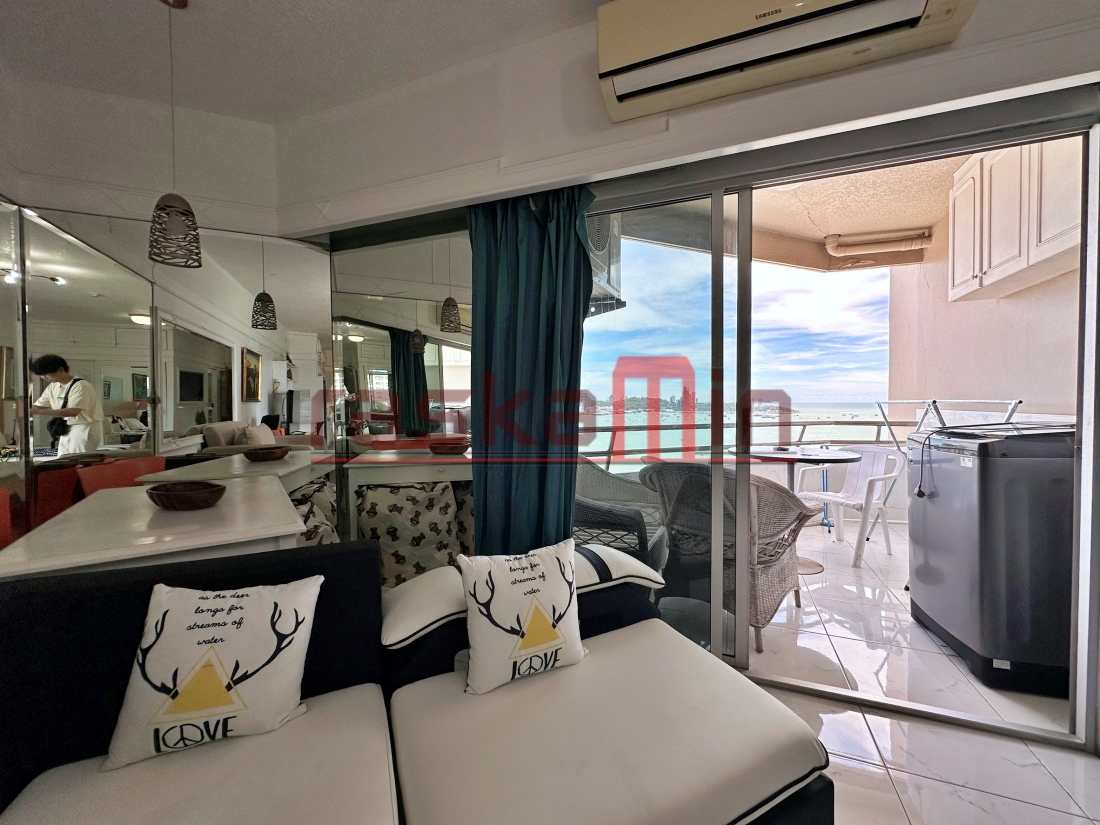 KT0419🌴Markland Condo ซอยพัทยา1🏄‍♂️Studio 45ตรม ชั้นสูง🏖️วิวทะเล