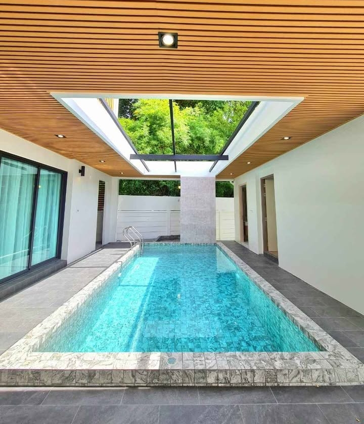 KT0427🏊Pool Villaใหม่🏖️ฝั่งหาดจอมเทียน 4ห้องนอน 93.5ตรว🛋️พร้อมเฟอร์นิเจอร์และเครื่องใช้ไฟฟ้า⚡ระบบไฟฟ้าโซล่าเซลล์ทั้งหลัง