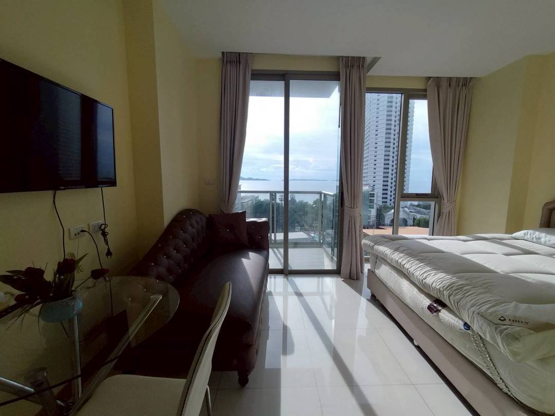 KT0431🌴The Riviera Wongamat🏄‍♂️ห้องสตูดิโอ 30ตรม ตึก B ชั้น 8🏖️วิวทะเล พร้อมเฟอร์นิเจอร์