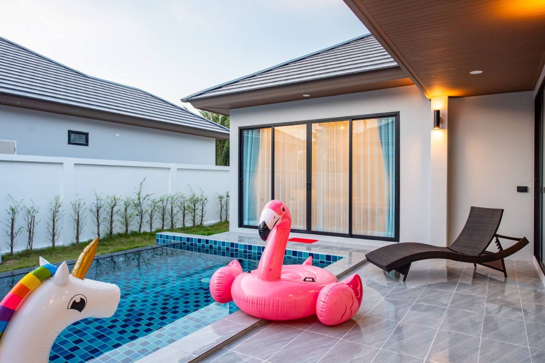 KT0437🏊พูลวิลล่า ห้วยใหญ่ 4 ห้องนอน ที่ดิน 153ตรว บ้าน 250ตรม🛋️พร้อมเฟอร์นิเจอร์ เครื่องใช้ไฟฟ้า🏊สระว่ายน้ำส่วนตัว