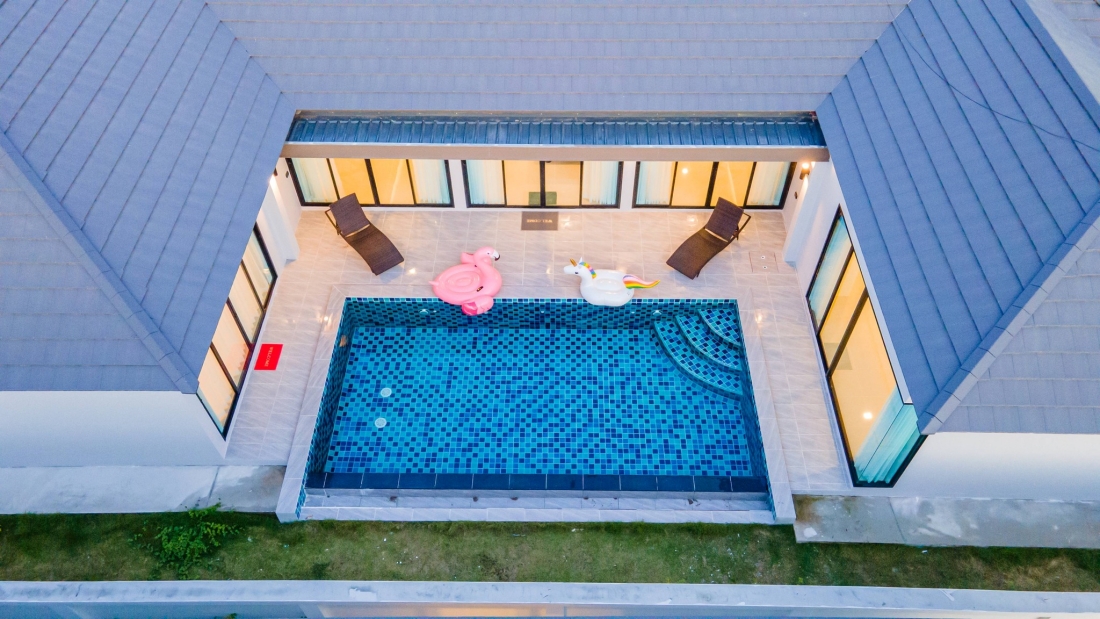 KT0437🏊พูลวิลล่า ห้วยใหญ่ 4 ห้องนอน ที่ดิน 153ตรว บ้าน 250ตรม🛋️พร้อมเฟอร์นิเจอร์ เครื่องใช้ไฟฟ้า🏊สระว่ายน้ำส่วนตัว
