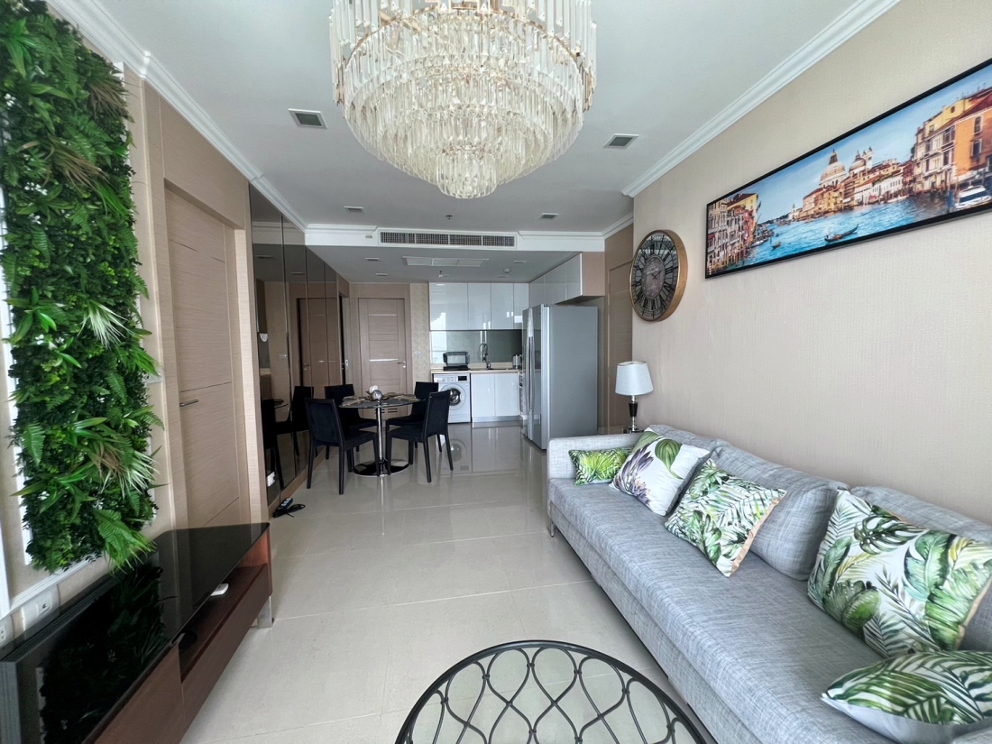 KT0438🌴The Palm Wongamat🏄‍♂️2 ห้องนอน 62ตรม ตึก A ชั้นสูง🌊วิวทะเล🏖️พร้อมเฟอร์นิเจอร์
