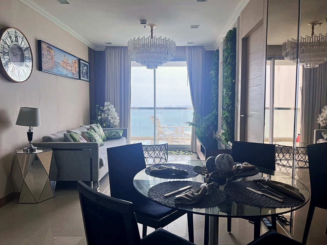 KT0438🌴The Palm Wongamat🏄‍♂️2 ห้องนอน 62ตรม ตึก A ชั้นสูง🌊วิวทะเล🏖️พร้อมเฟอร์นิเจอร์