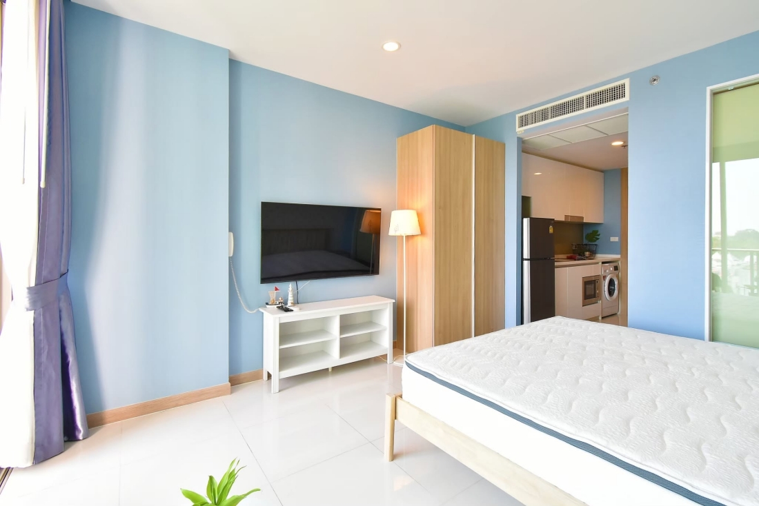 KT0454🌴The Riviera Wongamat🏄‍♂️ห้องสตูดิโอ 31.5ตรม ตึก A ชั้น 6🏖️วิวสระว่ายน้ำ พร้อมเฟอร์นิเจอร์