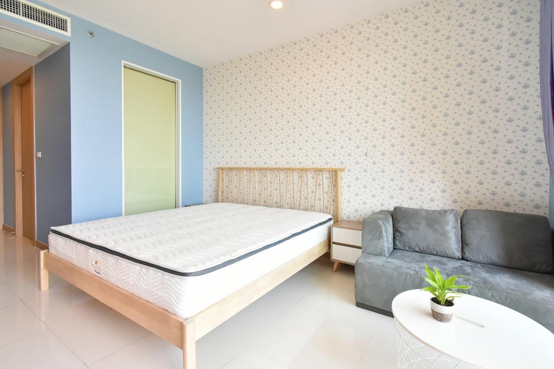 KT0454🌴The Riviera Wongamat🏄‍♂️ห้องสตูดิโอ 31.5ตรม ตึก A ชั้น 6🏖️วิวสระว่ายน้ำ พร้อมเฟอร์นิเจอร์