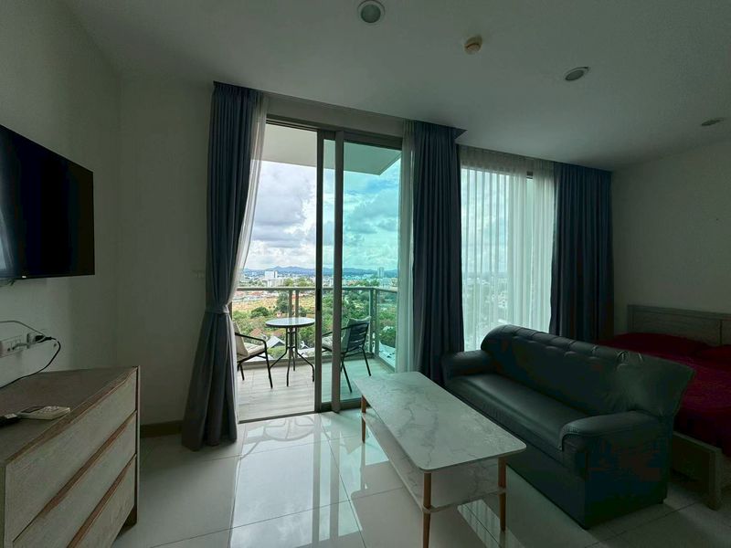 KT0457🌴The Riviera Wongamat🏄‍♂️ห้องสตูดิโอ 27.3ตรม ตึก B ชั้น 15🏖️วิวเมือง พร้อมเฟอร์นิเจอร์